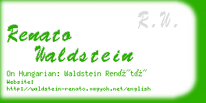 renato waldstein business card